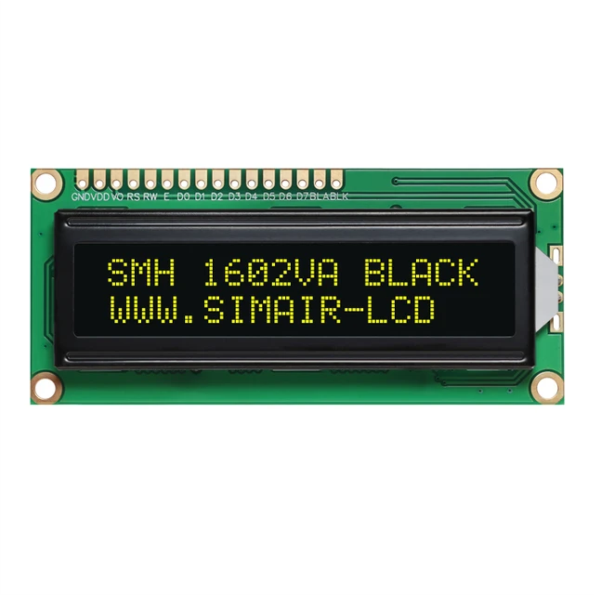 16x2 Character LCD Module Display Screen Black Background Green Character